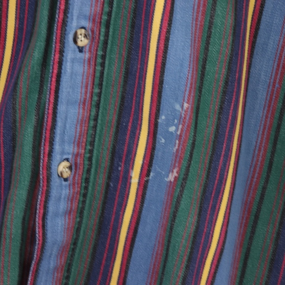 90s Streetwear Mens XL Multi-Color Striped Shirt - Picture 4 of 8